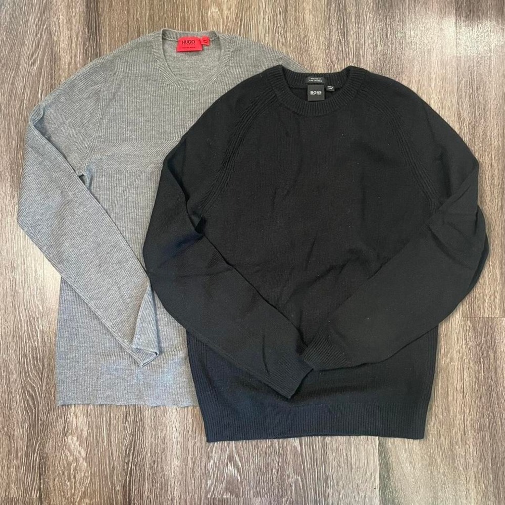 Lot of 2 Hugo Boss sweaters, cashmere and merino wool